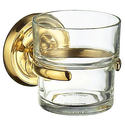 Smedbo VILLA  sklenený pohár na kefky,leštená mosadz V243