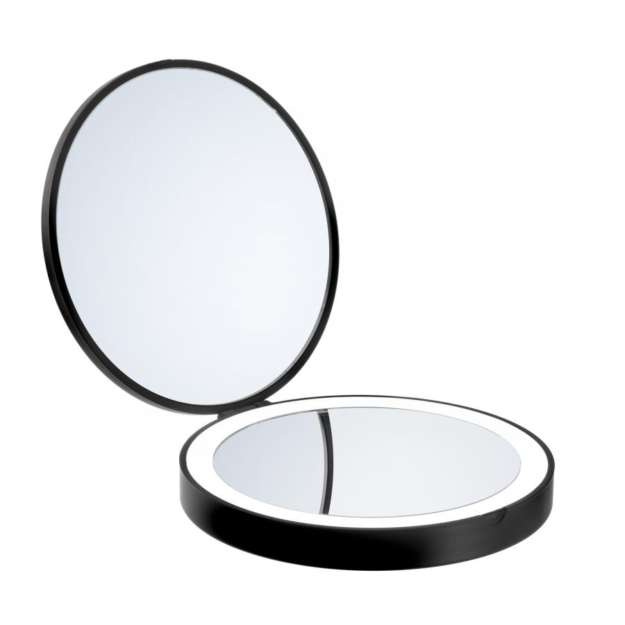 Smedbo  OUTLINE kozmetické zrkadlo  FB627 Čierne s LED osvetlením FB627