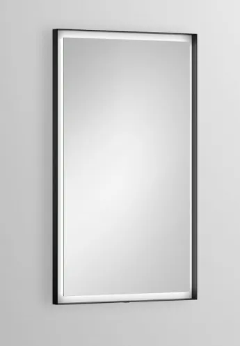 Alape DESIGN MIRRORS Zrkadlo 600x1000 s LED osvetlením v čiernom ráme  SP.FR600.S1