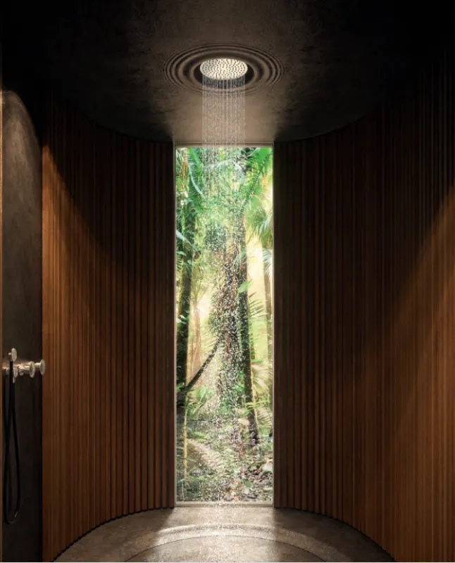 Antonio Lupi RAINDROP integrovaná stropná sprcha 70x70