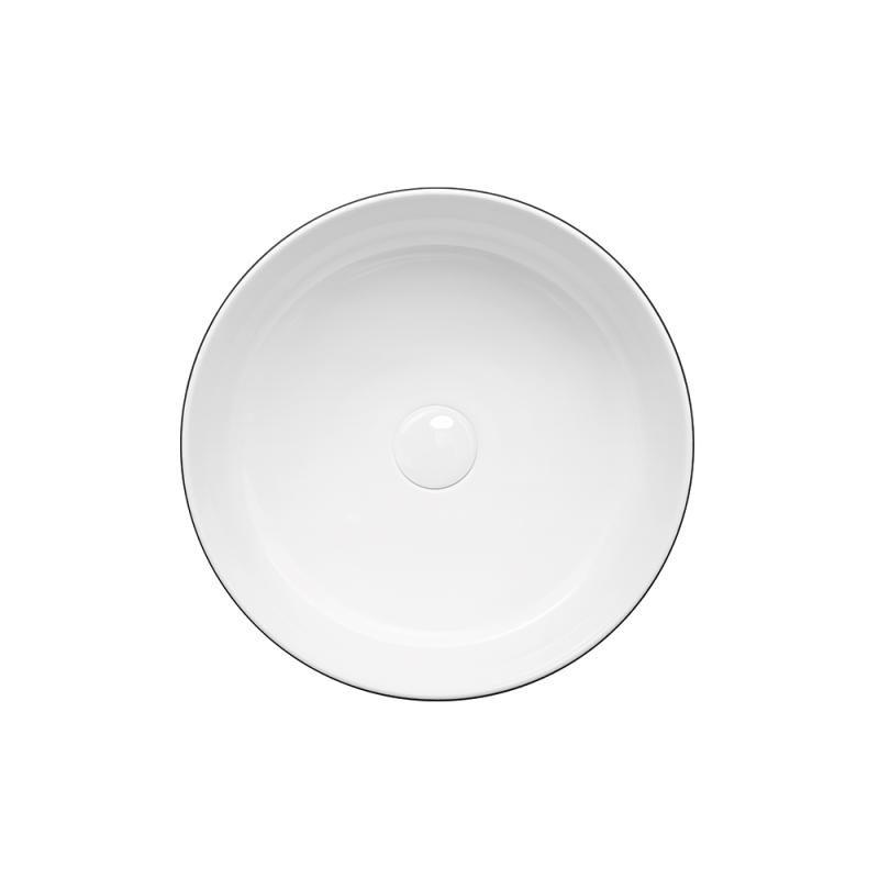 Lotosan EMA, okrúhle umývadlo na dosku, keramické, 38,5 x 14 x 38,5 cm