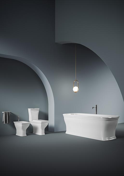 Artceram CIVITAS, stojace WC s odtokom, keramické, základné farby,83X44X73 cm, CIV004