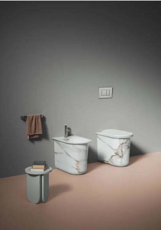 Artceram CHIC, toaleta stojatá, keramická, mramor, 42x36X54 cm CHV002