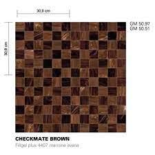 Bisazza CHECKMATE BROWN  50x50mm mozaika