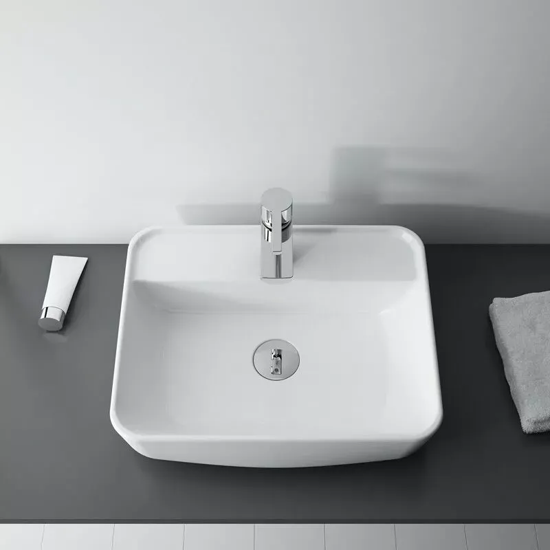 Lotosan LEXI, umývadlo na dosku, keramické, biele lesklé, 50X13,5X40 cm, LK5082