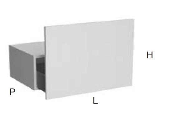 Antonio Lupi STREET, drezová skrinka tvarovaná pre sifón SLIM, hladká, 50X54X40 cm