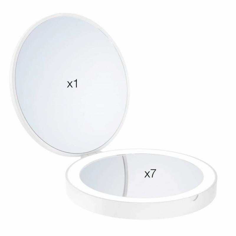 Smedbo OUTLINE kozmetické zrkadlo  Biele s LED osvetlením FX627