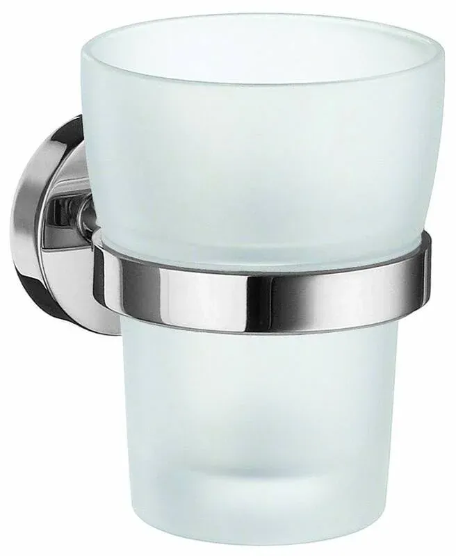 Smedbo HOME pohár s držiakom sklenený chróm