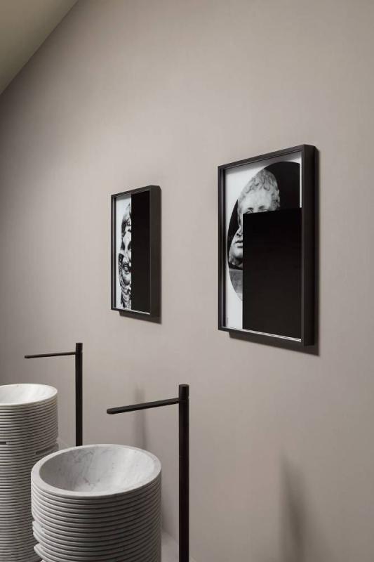 Antonio Lupi COLLAGE, zrkadlo s potlačou bez LED osvetlenia, 75X54 cm,  COLLAGE353