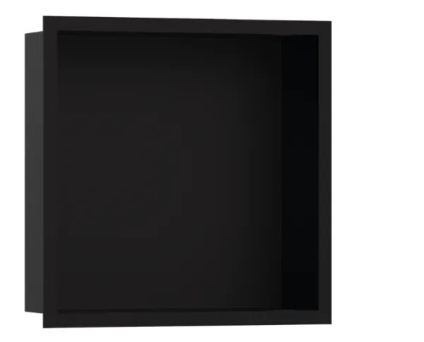 Hansgrohe XTRASTORIS INDIVIDUAL, výklenok do steny čierna matná, s designovým rámom