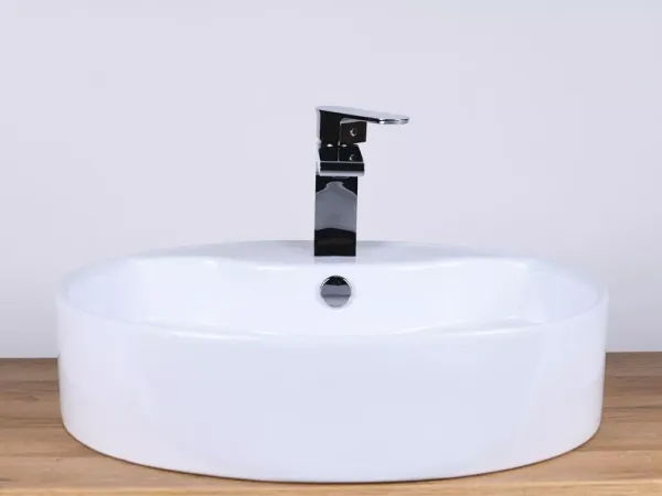 Lotosan AIRA, umývadlo na dosku, 56 x 14 x 46 cm, keramické, biele lesklé, LKU4031