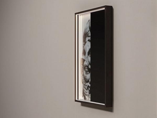 Antonio Lupi COLLAGE, zrkadlo s potlačou s LED osvetlením, 75X54 cm,  COLLAGE353W